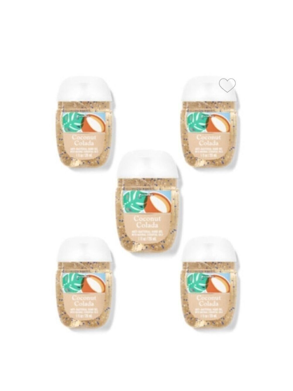 BATH & BODY WORKS POCKETBAC HAND SANITIZER COCONUT COLADA 5 PACK